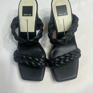 Dolce Vita Black Braided Sandals